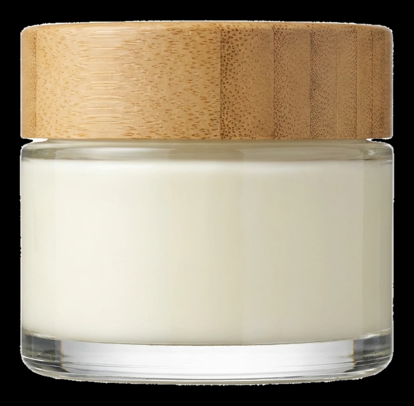 Jar of lanolin cream with bamboo lid