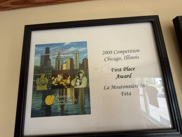 Diplôme American Cheese Society 2008, Chicago IL, 1re place Feta, photographié